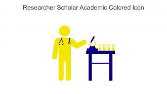Researcher Scholar Academic Colored Icon In Powerpoint Pptx Png And Editable Eps Format