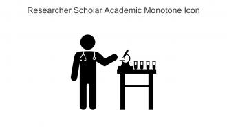Researcher Scholar Academic Monotone Icon In Powerpoint Pptx Png And Editable Eps Format