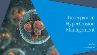 Reserpine In Hypertension Management PPT Guidelines AT