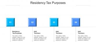 Residency Tax Purposes Ppt Powerpoint Presentation Infographic Template Samples Cpb