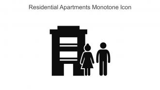 Residential Apartments Monotone Icon In Powerpoint Pptx Png And Editable Eps Format