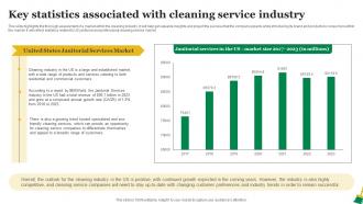 Residential Cleaning Business Plan Key Statistics Associated With Cleaning Service Industry BP SS