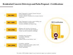 Residential concrete driveways and paths proposal certifications ppt powerpoint deck