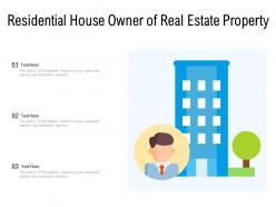 Residential house owner of real estate property