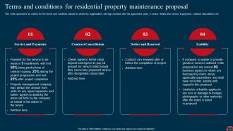 Residential Property Maintenance Proposal Powerpoint Presentation Slides Multipurpose Template