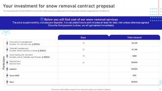 Residential Snow Removal Services Proposal Powerpoint Presentation Slides