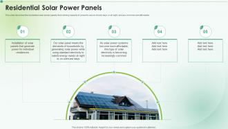 Residential Solar Power Panels Clean Energy Ppt Powerpoint Presentation Icon Topics