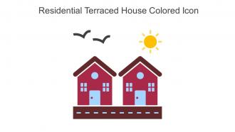 Residential Terraced House Colored Icon In Powerpoint Pptx Png And Editable Eps Format