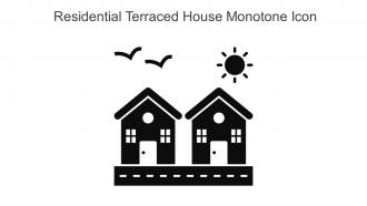 Residential Terraced House Monotone Icon In Powerpoint Pptx Png And Editable Eps Format