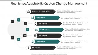 Resilience Adaptability Quotes Change Management In Powerpoint And Google Slides Cpb