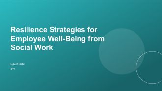Resilience Strategies For Employee Well Being From Social Work PPT Demonstration ACP