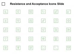 Resistance and acceptance icons slide checklist technology ppt powerpoint presentation infographics good