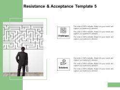 Resistance and acceptance template maze ppt powerpoint presentation infographics deck