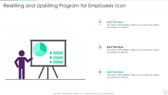 Reskilling And Upskilling Program For Employees Icon