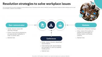 Resolution Strategies To Solve Workplace Issues