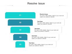 Resolve issue ppt powerpoint presentation example cpb