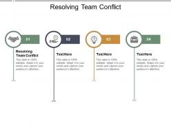 Resolving team conflict ppt powerpoint presentation file inspiration cpb