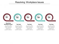Resolving workplace issues ppt powerpoint presentation slides deck cpb