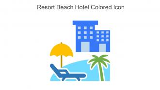 Resort Beach Hotel Colored Icon In Powerpoint Pptx Png And Editable Eps Format