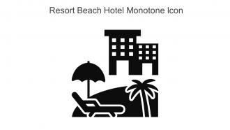 Resort Beach Hotel Monotone Icon In Powerpoint Pptx Png And Editable Eps Format