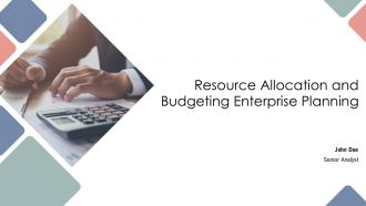 Resource Allocation And Budgeting Enterprise Planning PPT Graphics AT