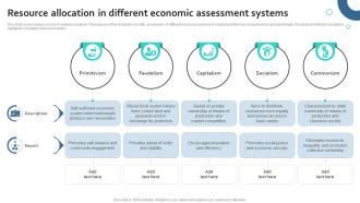 Resource Allocation In Different Economic Assessment Systems