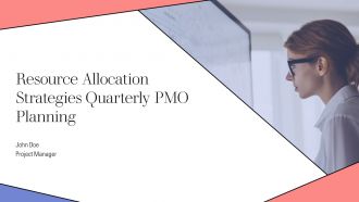 Resource Allocation Strategies Quarterly PMO Planning PPT Presentation AT