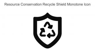 Resource Conservation Recycle Shield Monotone Icon In Powerpoint Pptx Png And Editable Eps Format