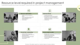 Resource Level Required In Project Management
