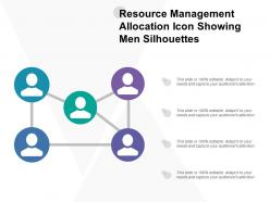 Resource Management Allocation Icon Showing Men Silhouettes