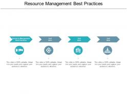 Resource management best practices ppt powerpoint presentation infographics graphics cpb