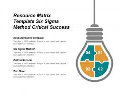 Resource matrix template six sigma method critical success cpb