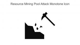 Resource Mining Pool Attack Monotone Icon In Powerpoint Pptx Png And Editable Eps Format