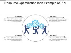 Resource optimization icon example of ppt