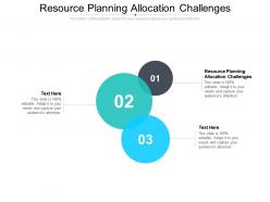 Resource planning allocation challenges ppt summary graphics example cpb