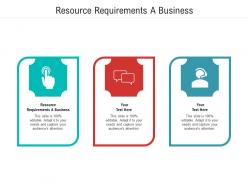 Resource requirements a business ppt powerpoint presentation ideas cpb