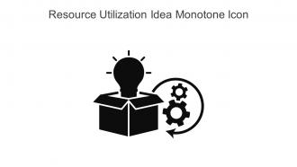 Resource Utilization Idea Monotone Icon In Powerpoint Pptx Png And Editable Eps Format
