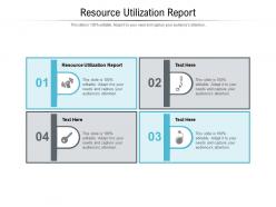 Resource utilization report ppt powerpoint presentation slides inspiration cpb