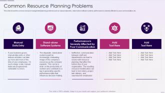 Resource Utilization Tracking Resource Management Plan Common Resource Planning Problems