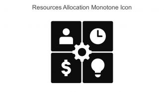Resources Allocation Monotone Icon In Powerpoint Pptx Png And Editable Eps Format