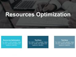 Resources optimization ppt powerpoint presentation gallery introduction cpb