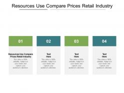 Resources use compare prices retail industry ppt powerpoint presentation ideas brochure cpb