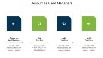 Resources Used Managers Ppt Powerpoint Presentation Icon Clipart Cpb