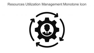 Resources Utilization Management Monotone Icon In Powerpoint Pptx Png And Editable Eps Format