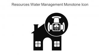 Resources Water Management Monotone Icon In Powerpoint Pptx Png And Editable Eps Format