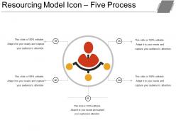 Resourcing model icon five process ppt sample download