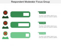 Respondent moderator focus group