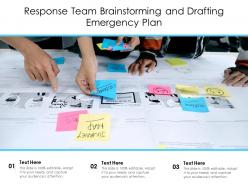 Response team brainstorming and drafting emergency plan