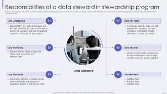 Responsibilities Of A Data Steward In Stewardship Program Ppt Visual Aids Example
