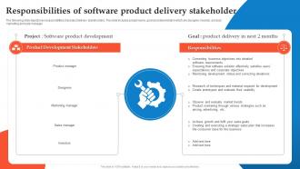 Responsibilities Of Software Product Delivery Stakeholder